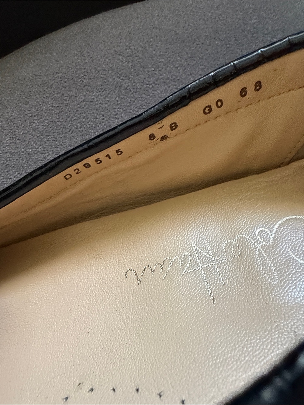 Cole Haan Womens 8.5 Black Patent Leather Mock Croc Driving Loafers Nike Air - Picture 4 of 8